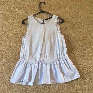 Zara Blue Peplum Top